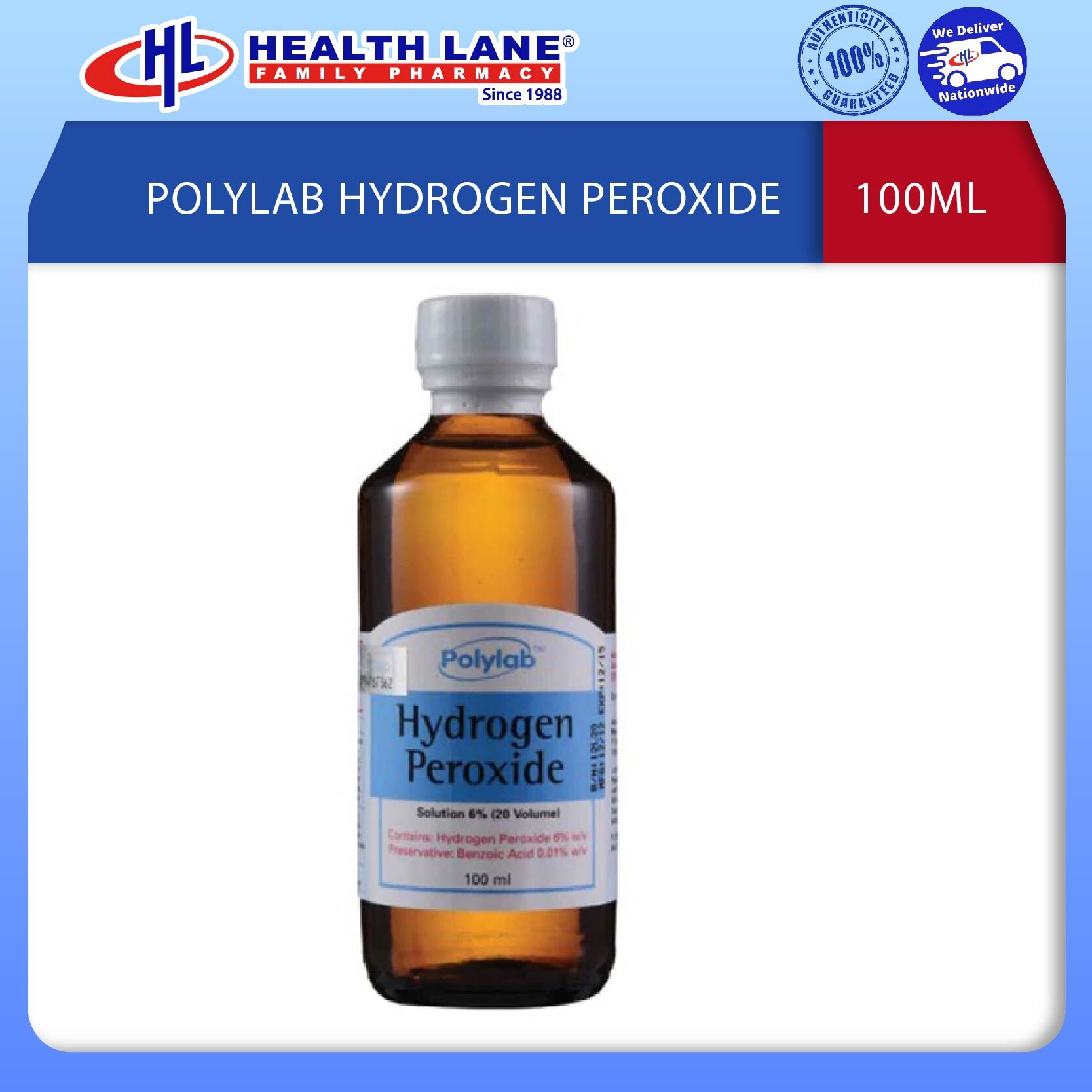 POLYLAB HYDROGEN PEROXIDE 100ML